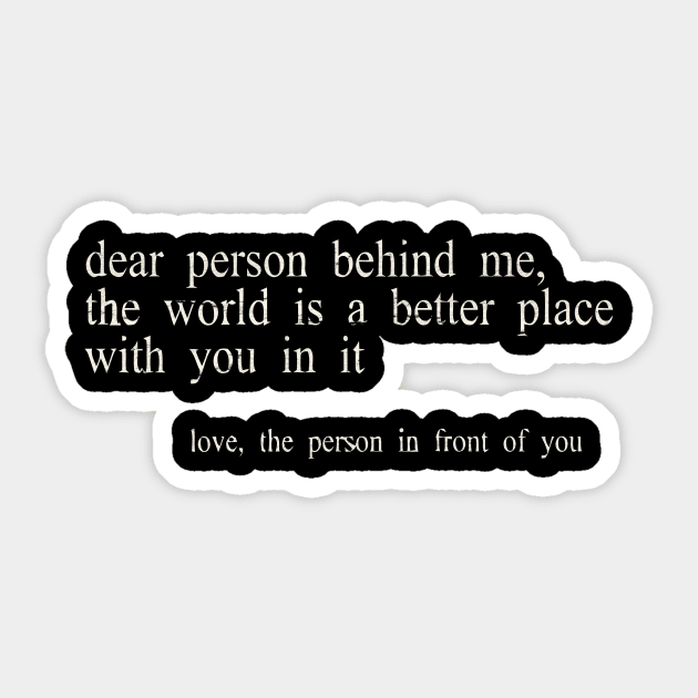 dear person behind me retro Sticker by Collage Collective Berlin